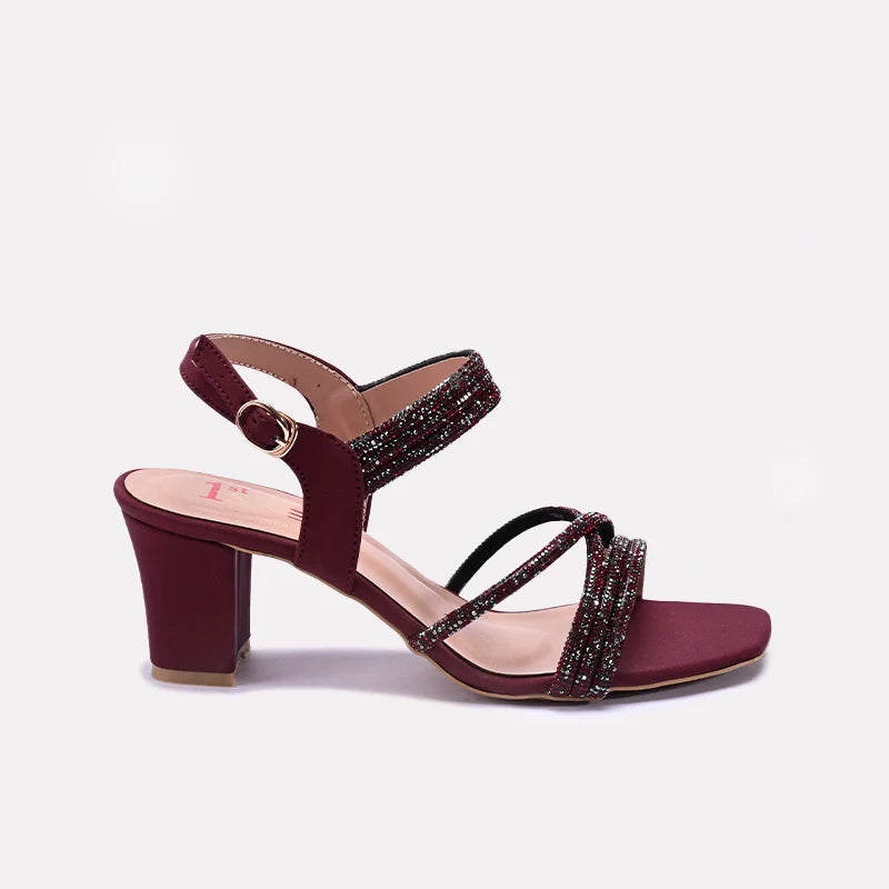 Maroon Fancy Sandals 0421417