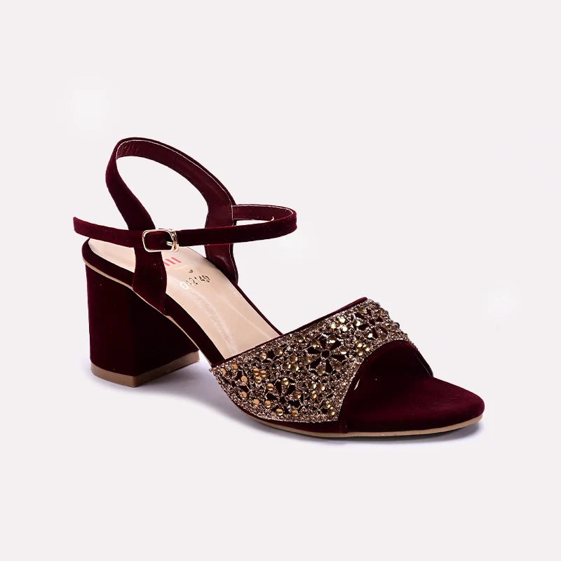 Maroon Fancy Sandals 0421457