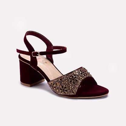 Maroon Fancy Sandals 0421457