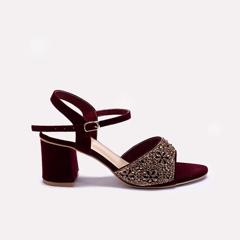 Maroon Fancy Sandals 0421457
