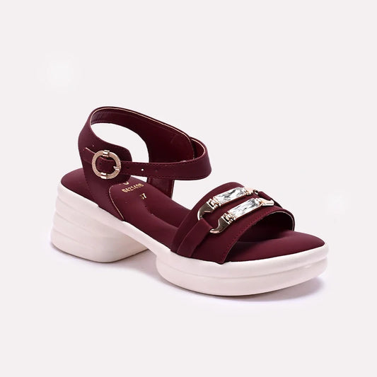 Maroon Platform Sandals 0421496