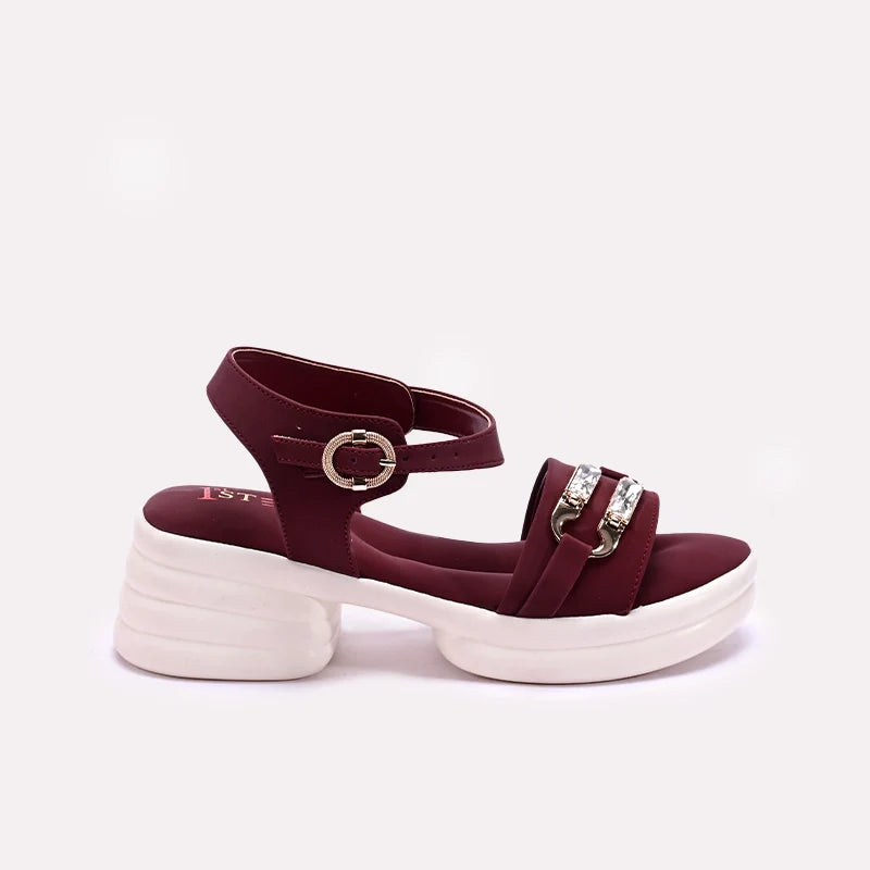 Maroon Platform Sandals 0421496