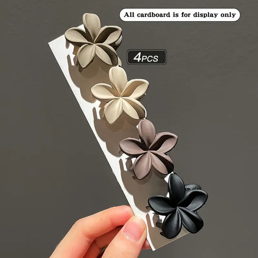 6pcs Mini Matt Floral Clips