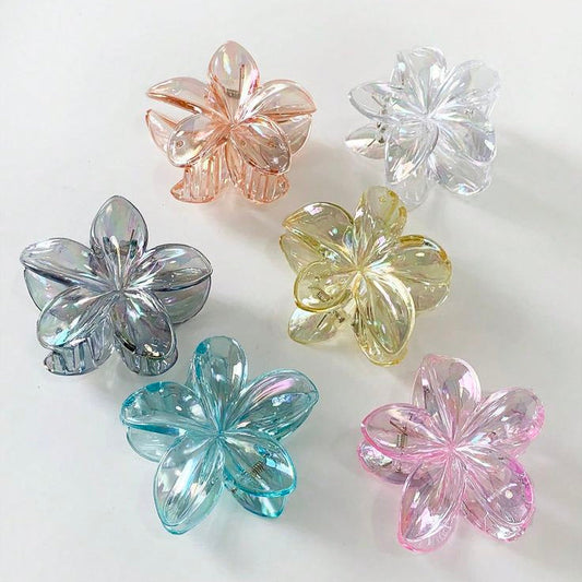 Small Transparent Floral Clip