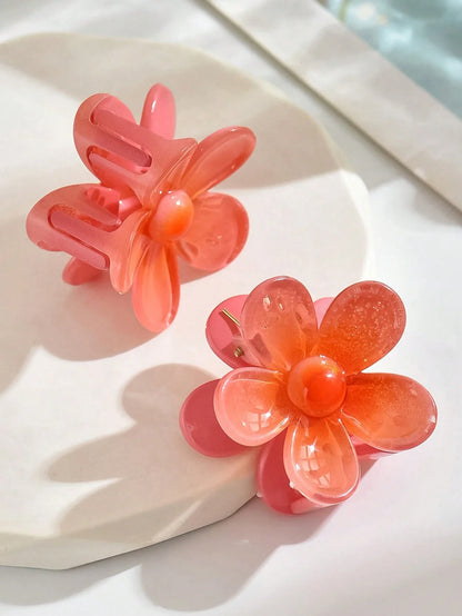 2pcs Mini Gradient Blossom Clips