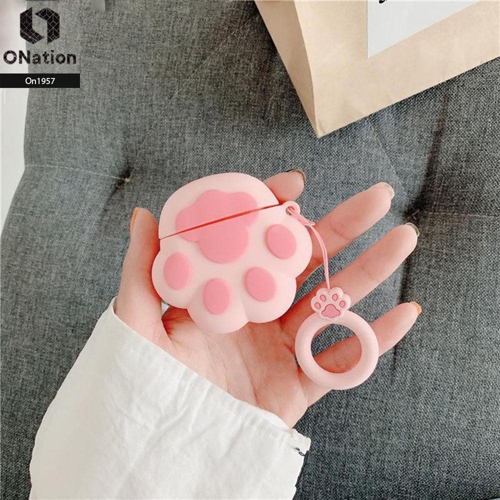 Apple Airpods 1 / 2 - ONation Branded - Cute 3D Funny Cat Feet Airpods Case