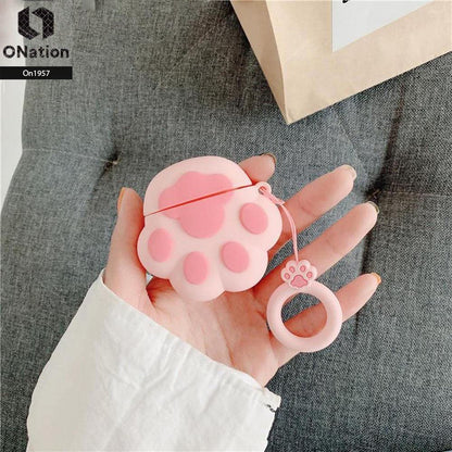 Apple Airpods 1 / 2 - ONation Branded - Cute 3D Funny Cat Feet Airpods Case