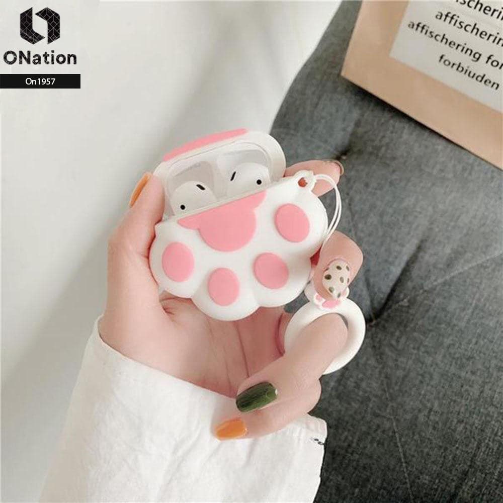Apple Airpods 1 / 2 - ONation Branded - Cute 3D Funny Cat Feet Airpods Case