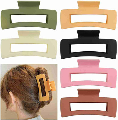Matte Rectangular Hair Claw Clip