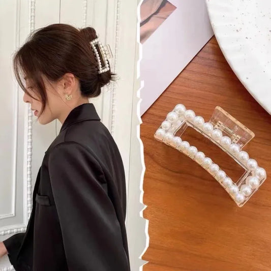 Rectangular Pearl Claw Clip