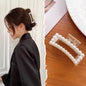 Rectangular Pearl Claw Clip