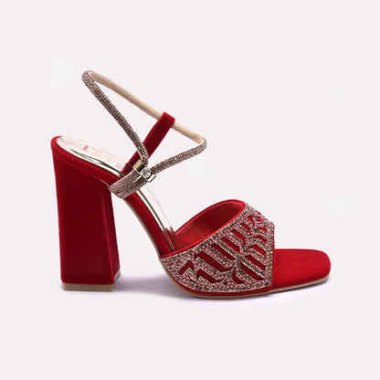 Red High Heel Fancy Sandals 0421479