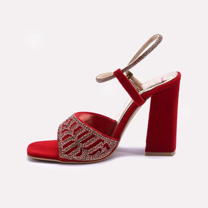 Red High Heel Fancy Sandals 0421479