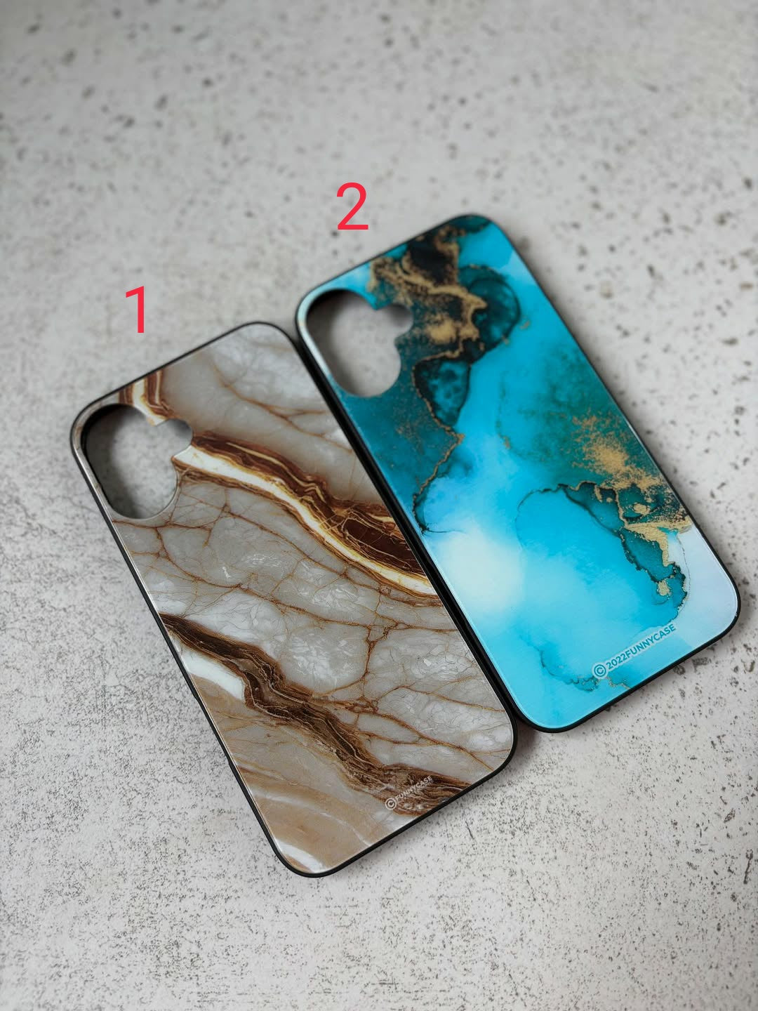 2d Marble glossy printed covers for all models