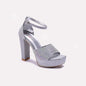 Silver High Heel Fancy Sandals 0421488