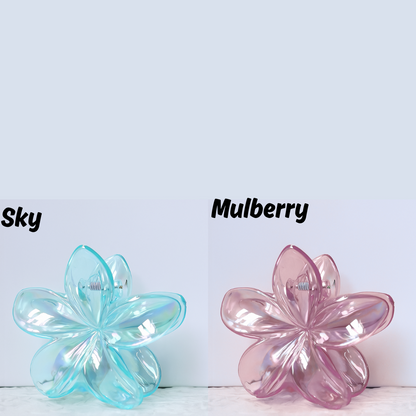 Small Transparent Floral Clip