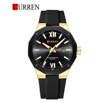 CURREN 8465 Men's Rubber Straps Watch