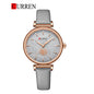 CURREN 9078 Women's Leather Strap Watch
