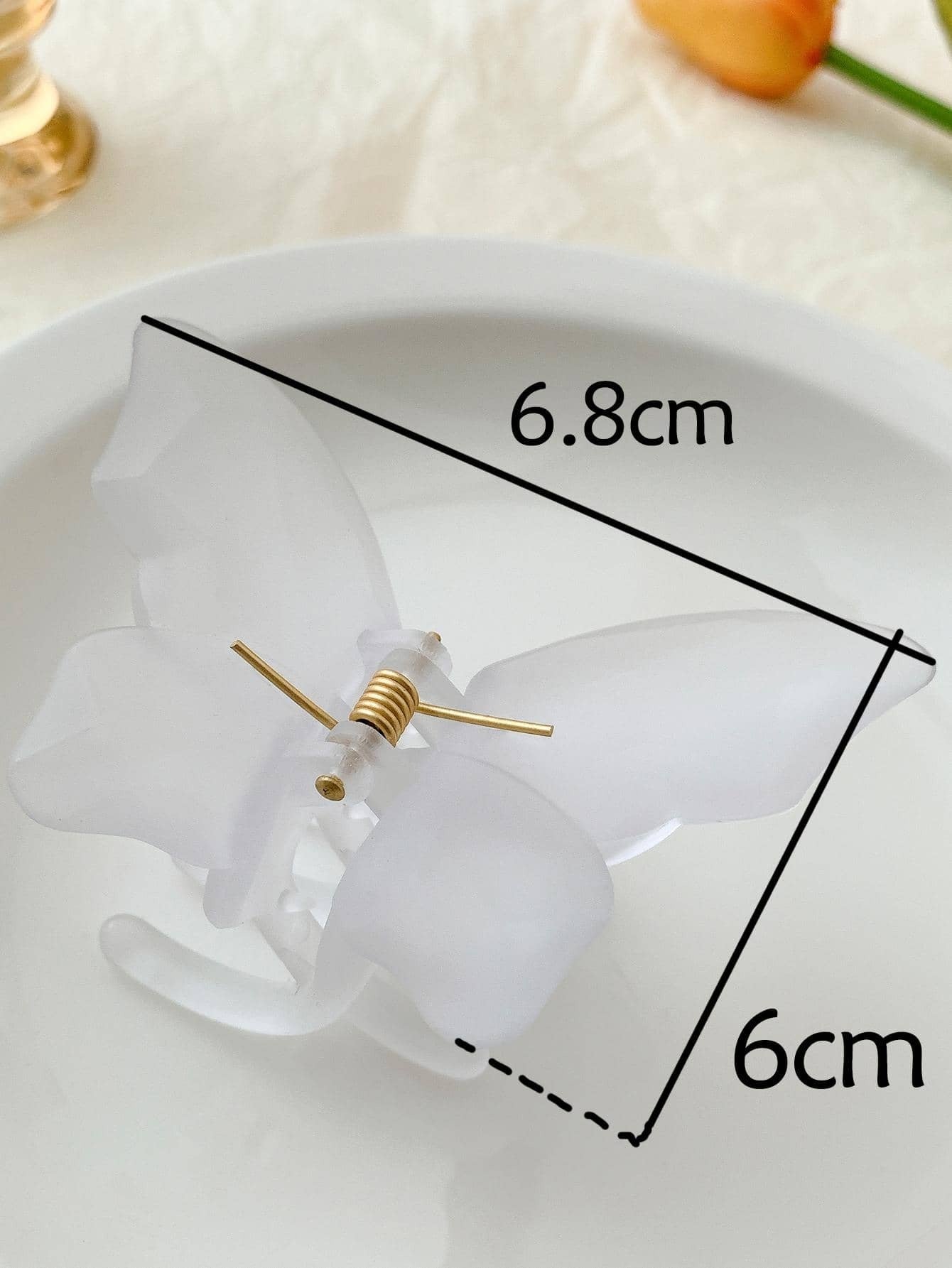 Frosted Butterfly Hair Claw