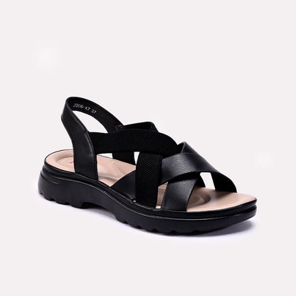 Women Black Casual Sandals 0421556