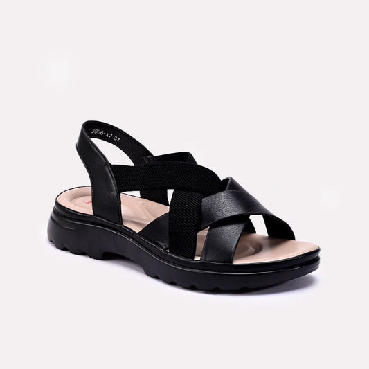 Women Black Casual Sandals 0421556