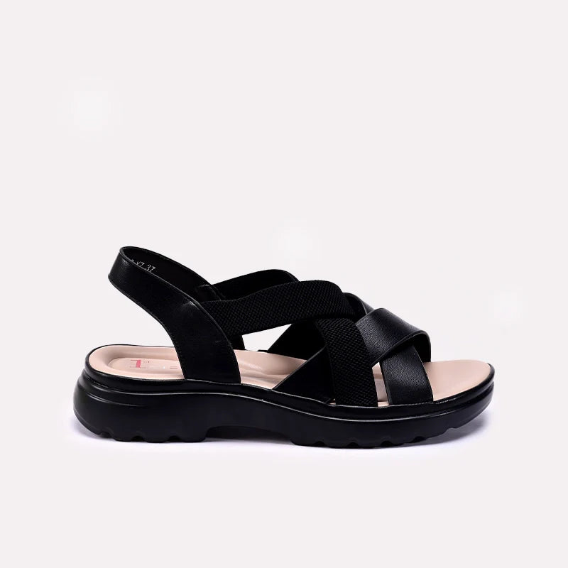 Women Black Casual Sandals 0421556