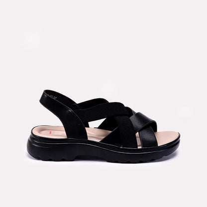 Women Black Casual Sandals 0421556