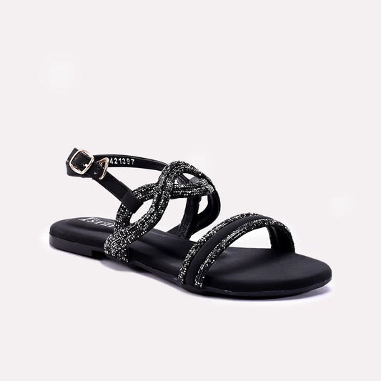Womens Black Fancy Sandals 0421397