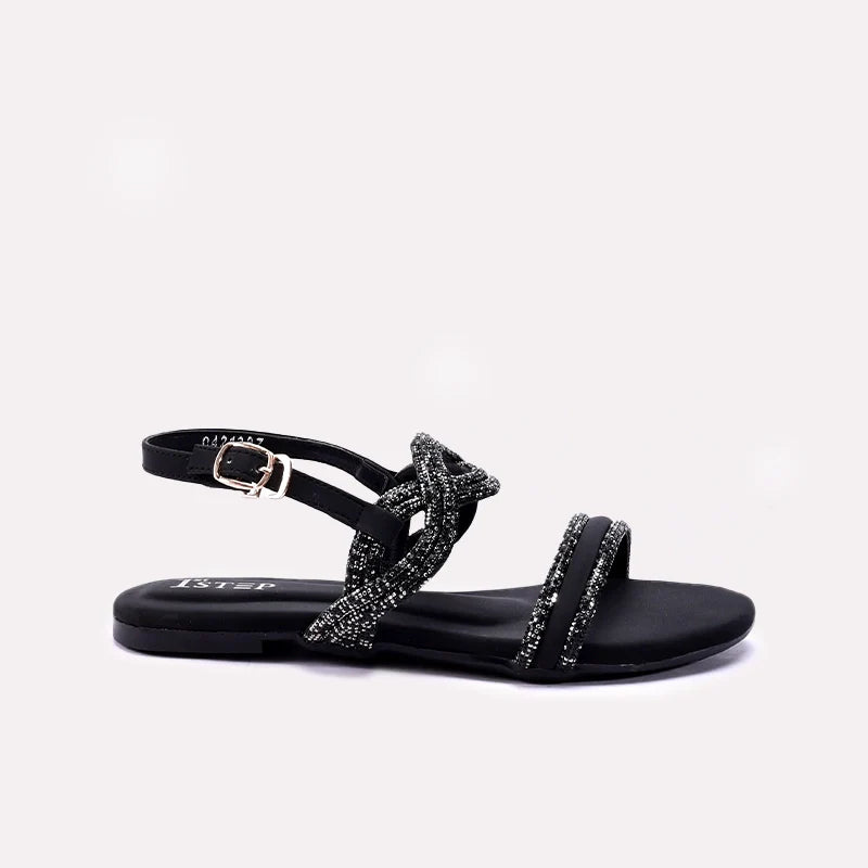 Womens Black Fancy Sandals 0421397
