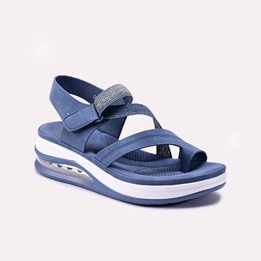 Womens Blue Comfy Sandals 0421588