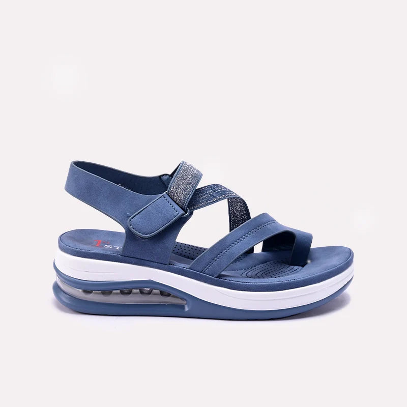 Womens Blue Comfy Sandals 0421588