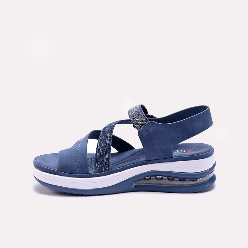 Womens Blue Comfy Sandals 0421588
