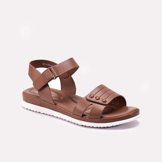 Womens Brown Comfy Sandals 0421582