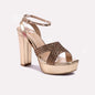 Womens Gold High Heel Sandals 0421504