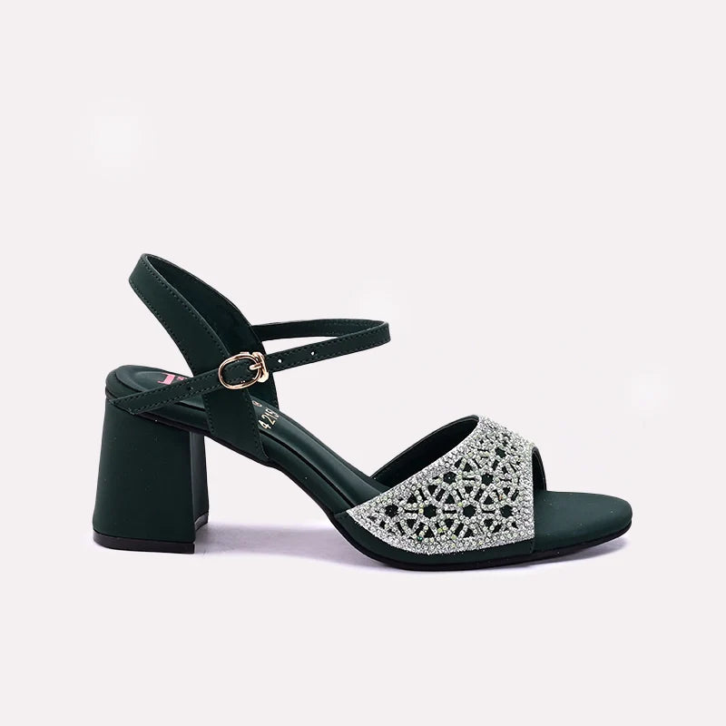 Womens Green Fancy Sandals 0421502