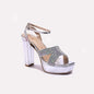 Womens Silver High Heel Sandals 0421504