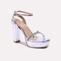Womens Silver High Heel Sandals 0421508