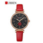 CURREN 9078 Women's Leather Strap Watch